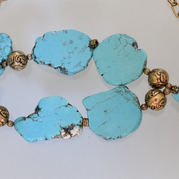 PATRICIA NASH Turquoise Compass Pendant Necklace. - Picture 9 of 12